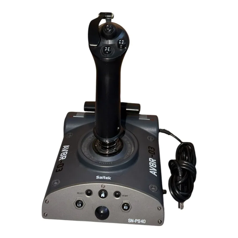 Saitek AV8R-03 Aviator Flight Stick SN-PS40 for Playstation 3/PC USB Tested